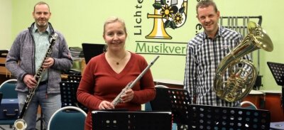 Neuer Vorstand für Musikverein Lichtenstein - Christoph Ungethüm, Andrea Kleindienst und Alexander Süß (von links) sind das neue Trio an der Spitze des Musikvereins Lichtenstein. 