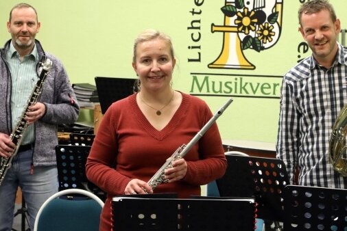 Christoph Ungethüm, Andrea Kleindienst und Alexander Süß (von links) sind das neue Trio an der Spitze des Musikvereins Lichtenstein. 