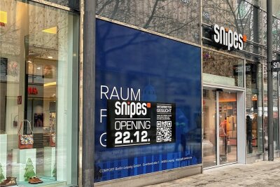 Neues Geschäft in Chemnitz: Snipes öffnet noch vor dem Fest - Der Eröffnungstermin für den neuen Modeladen in der City steht: Ab 22. Dezember kann man hier einkaufen. 