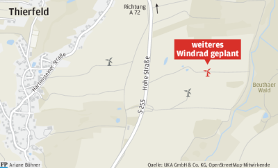 Neues Windrad bei Thierfeld geplant - 