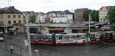 Neumarktpläne: Einspruch passé - Blick auf den Neumarkt von der Kreuzung Bose-/Leipziger Straße aus. 