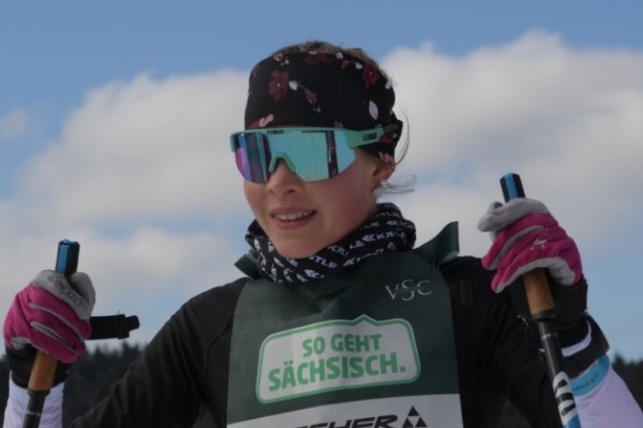 Charlotte Böhme vom SV Stützengrün war über 26 Kilometer klassisch bei den Frauen die Schnellste. 