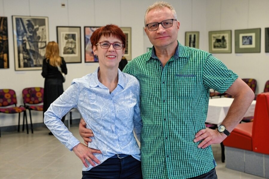 Neustart nach Tod von Galerie-Chef - Sylvia und Mario Buschbeck leiten nach dem Tod von Steffen Köllner die Galerie Art-Forum in Burgstädt. 