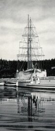 "Niobe"-Kopie zu Kulturdenkmal erklärt - Die Kopie des Segelschulschiffes nach der Fertigstellung.FOTO: R. SAALFELD/Archiv