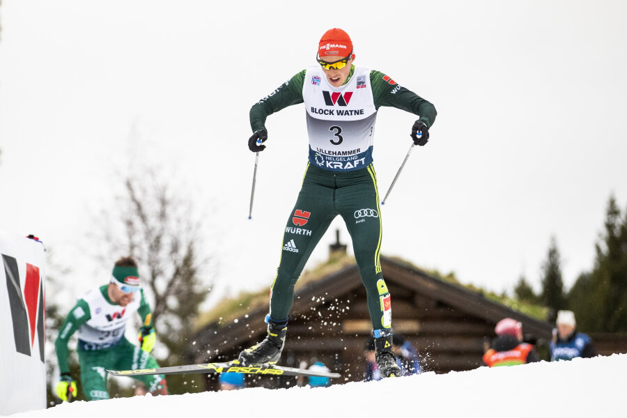 Nordische Kombination: Frenzel wird zweiter in Lillehammer - Eric Frenzel vom SSV Geyer sprang auf Platz 3.