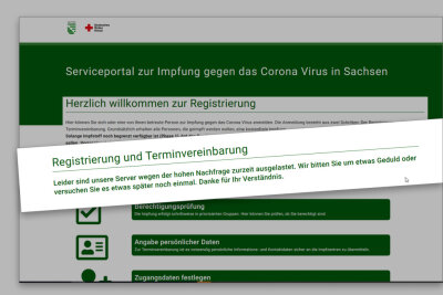 Online-Portal für Corona-Impfung in Sachsen überlastet - Das Impfportal war zum Start am Montagnachmittag überlastet.