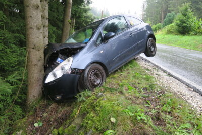 Opel prallt gegen Baum: Zwei Personen schwerverletzt - 