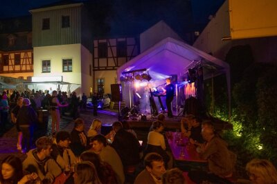 Open Air in Lichtenstein: Premiere wird gut angenommen - Im Hof hinter dem ehemaligen Stadtmuseum gab es Musik bis Mitternacht.