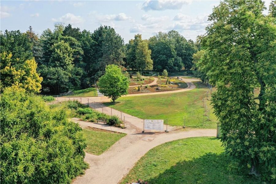 Park „Neue Welt“ in Zwickau: Rosengarten wird nach historischem Vorbild wieder belebt - Der Park „Neue Welt“ ist gegenwärtig eine Baustelle. Jetzt soll er nach historischem Vorbild gestaltet werden.