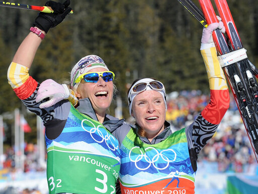 Goldenes Duo: Evi Sachenbacher-Stehle (l.) und Claudia Nystad