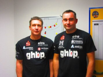 Petr Hazl wird neuer Co-Trainer von Handball-Zweitligist EHV Aue - Petr Hazl (links) wird Co-Trainer von Handball-Zweitligist EHV Aue. Rechts: Trainer Stephan Swat.