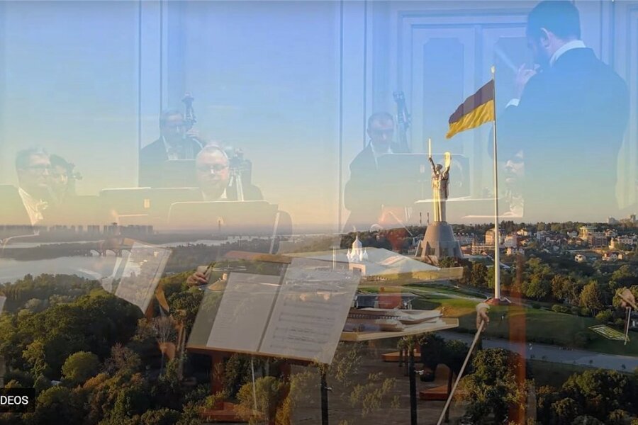 Philharmoniker des Theaters Plauen-Zwickauer stellen als Erste das Orchesterstück  "Ukraina - Den Opfern des Krieges" online - Screenshot