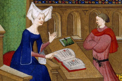 Philosophen-Einmaleins, heute: Christine de Pizan - Die Philosophin Christine de Pizan (links).