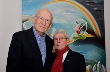 Pioniergeist strahlt seit 20 Jahren - Bürgerpreisträger der Stadt Freiberg 2008: Ruth Kretzer-Braun und Geschäftsführer Johannes Kretzer.