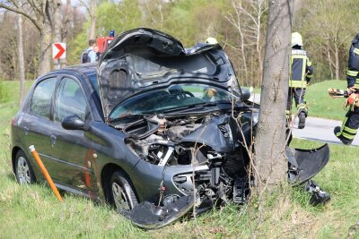 Pkw kollidiert mit Baum: Zwei Verletzte nach Verkehrsunfall bei Eibenstock - Ein Unfall mit zwei verletzten Personen hat sich am Montagnachmittag bei Eibenstock ereignet.