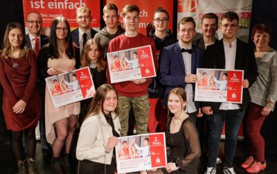 Planspiel Börse: Sieger geehrt - Die Gewinner des diesjährigen Planspiels Börse der Sparkassen im Erzgebirge stehen fest: Das "Team Vaddern"