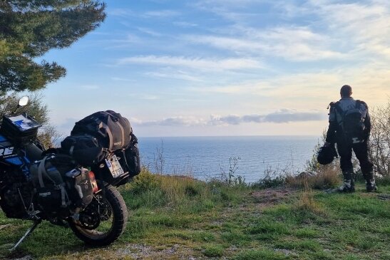 Pobershauer Biker auf Weltreise: Auf einer der schönsten Straßen nach Albaninen - Sebastian Meyer in Kroatien.