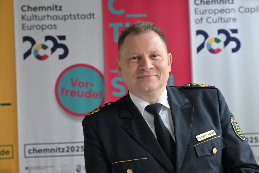Polizeipräsident Carsten Kaempf unterschreibt Kooperation: "Wir schaffen Kulturhauptstadt" - Carsten Kaempf, Polizeipräsident in Chemnitz.