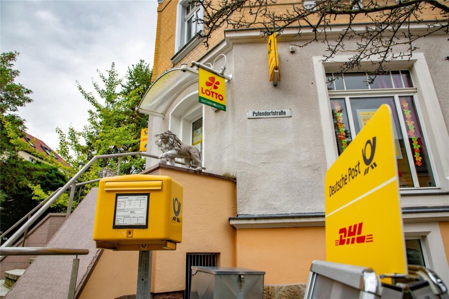 Post-Notstand in Flöha: Jetzt gibt es auch keine Schließfächer mehr - Die Postfiliale im Schreibwaren Mahler an der Pufendorfstraße in Flöha hatte am Montag zum letzten Mal geöffnet.