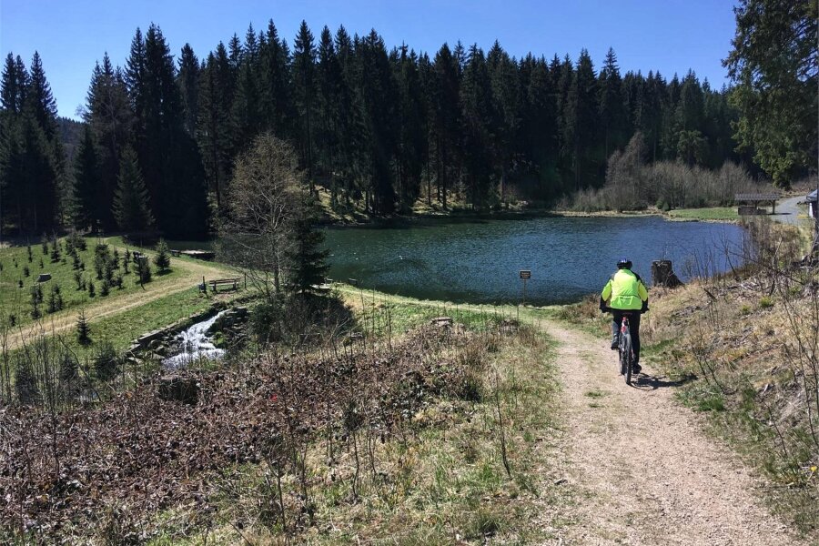 Premiere im Forstbezirk Adorf: Am 8. Mai gibt es erstmals eine 7-Hütten-Radtour im Forstrevier Sachsengrund - Am Thierteich bei Jägersgrün. Der Sachsenforst bietet für den 8. Mai erstmals eine Radtour an.