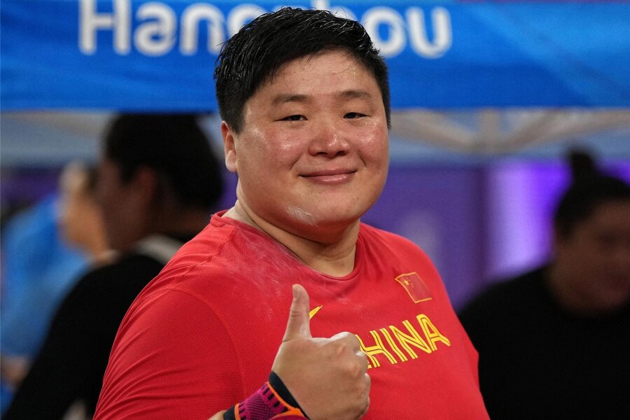 Premiere perfekt: Olympiasiegerin aus China startet beim 18. Kugelstoßmeeting in Rochlitz - Gong Lijiao.