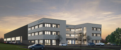 Pro Beam zieht von Neukirchen nach Stollberg - Die Firma Pro-Beam zieht von Neukirchen nach Stollberg. So wird das Werksgebäude im Sommer 2020 aussehen.