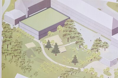 Projekt Turnhallenbau startet in Bad Elster - Der neue Turnhallenbau am Schulgebäude soll ab 2025 errichtet werden.