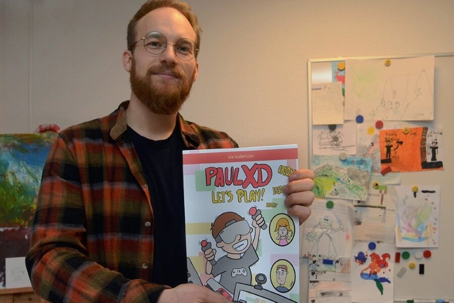 Ken Schönfelder ist Kinder- und Jugendlichen-Psychotherapeut in Auerbach, vor wenigen Tagen hat er im Plauener Apicula-Verlag seinen Comic "Paul XD" veröffentlicht. Dazu gehört ein Leitfaden, der sich speziell an Eltern, Psychologen und Pädagogen wendet.