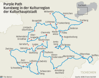 Purple Path verbindet das Erzgebirge mit der Kulturhauptstadt Chemnitz - 