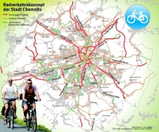 Radfahrer brauchen in Chemnitz Geduld - Die Stadt will ihr Radverkehrskonzept bis 2011 überarbeiten. Ihr Ziel ist ein Netz, das die gesamte Stadt überspannt. 