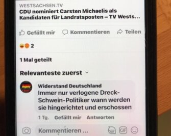 Radikaler wünscht CDU-Politikern "Hinrichtung" - Das ist der Kommentar unter dem Facebook-Post. 