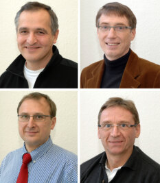 Rauchverzicht schützt Gefäße - Die Experten: oben: Dr. Th. Kruschitz (links) und Dr. Lutz Forkmann; unten: Dr Sven Seifert (links) und Dr. Hans-J. Kruse