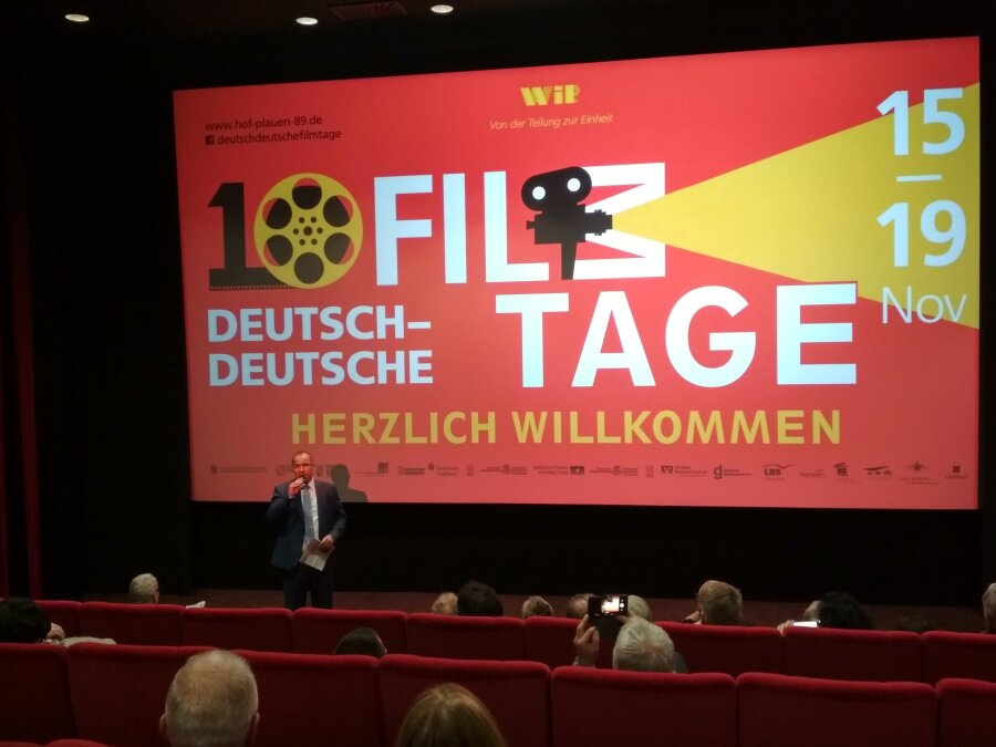 Reges Interesse an Deutsch-Deutschen Filmtagen in Plauen und Hof - Kulturbürgermeister Steffen Zenner eröffnet das Filmfestival.