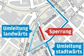 Reichenhainer Straße ab Dienstag keine Durchgangsstrecke mehr - 