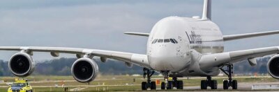 Renaissance des Riesenfliegers: Lufthansa testet A380 in Leipzig/Halle - Di Ausmaße des Airbus A380 sind gewaltig: 73 Meter lang, 24 Meter hoch, mit einem Startgewicht von bis zu 560 Tonnen. 