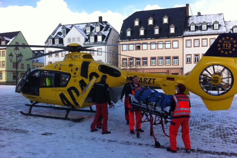Rettungshubschrauber sorgt in Rochlitz für Aufsehen - 