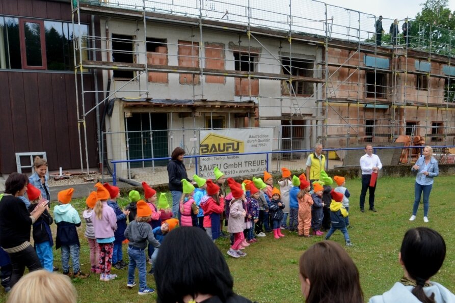 Richtfest des Werdaer Kindergarten Waldwichtel.