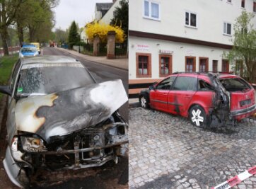 Rochlitz: Autos in Flammen - 