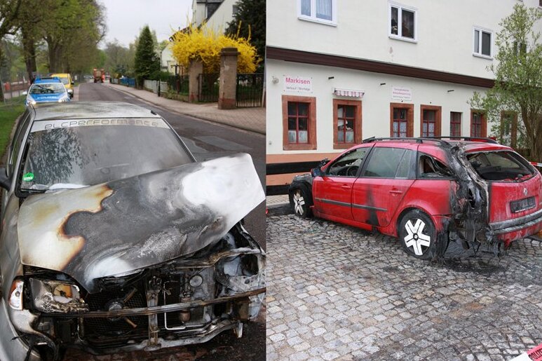 Rochlitz: Autos in Flammen - 