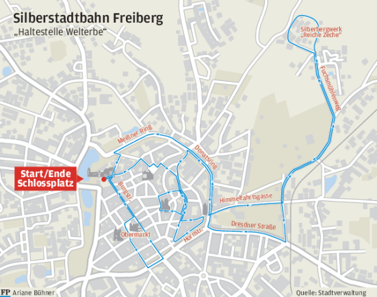 Ruckeln und Zuckeln durch Freibergs Stadthistorie - 