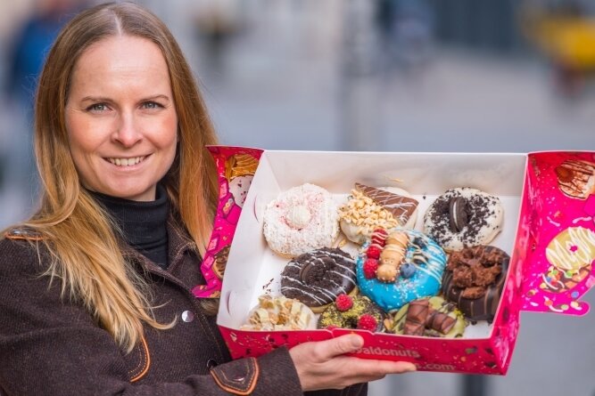 Nicole Lehmann ist die Inhaberin der "Royal Donuts"-Filiale in Zwickau. 