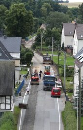 RZV erneuert Trinkwasserleitungen in der Region - Baustelle an der Lungwitzer Straße in St.-Egidien. 