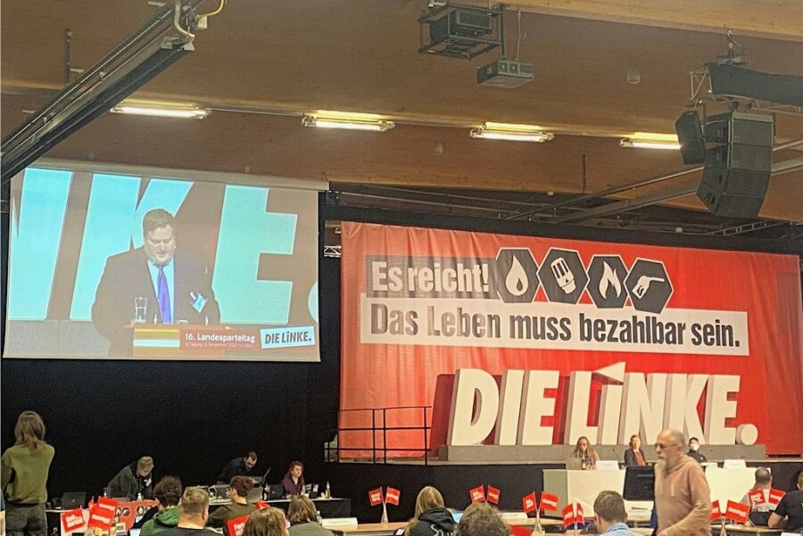 Sachsen-Wahl 2024: Linke bestimmt Stichtag für Spitzenkandidatur - Landesparteitag der Linken in Löbau im November 2022.