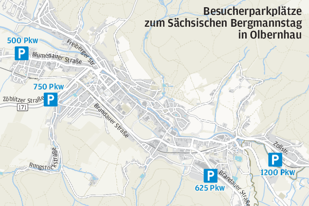 Sächsischer Bergmannstag: Olbernhau plant mit mehr als 3000 Pkw-Stellplätzen - 