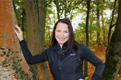 Sandra Klöcker aus Zwickau hat eine große Instagram-Fangemeinde - Sandra Klöcker ist zum Trainieren oder beruflich oft im Weißenborner Wald unterwegs.