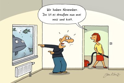 Satire zum Wochenende: Neuer Termin für das Bergstadtfest 2024 in Freiberg - Karikatur: Jan Kunz