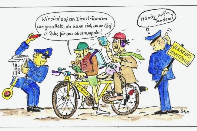 Satire zum Wochenende: Wenn Freibergs Oberbürgermeister Sven Krüger am Rad dreht - Wer mit den Fahrrad fährt, braucht keine Dienstwagen-Debatte zu befürchten.