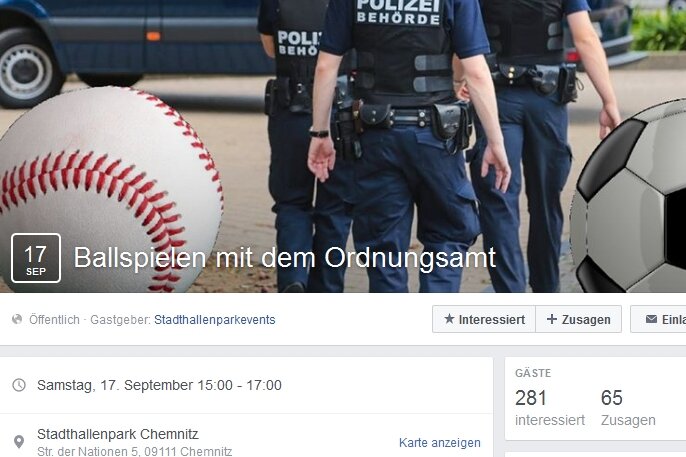 Satirischer Gegenwind für Ballspiel-Verbot in Chemnitzer Innenstadt - 
