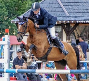 Sattelfest ins Wochenende - Im vergangenen Jahr konnte sich Marcel Reimann (RSC An der Leuba) auf seinem Pferd Sophie d'Eclaire die Zeitspringprüfung der Klasse L und damit den Lieselotte-Schulze-Gedächtnispreis sichern. 