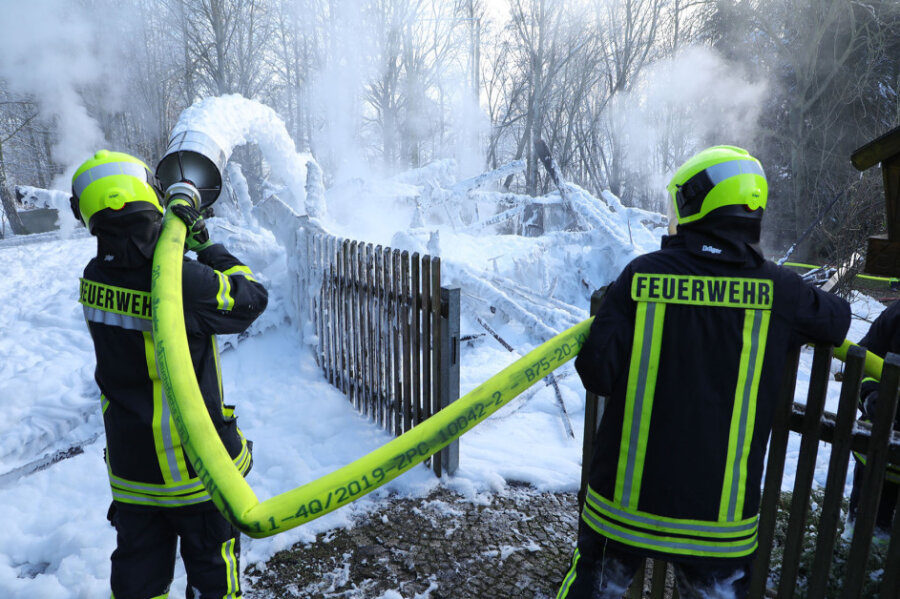 Scheune bei Reinsberg niedergebrannt - 